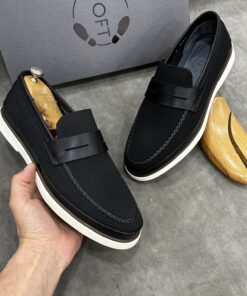 Smart LP Black Knit Loafers