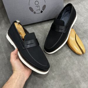 Smart LP Black Knit Loafers