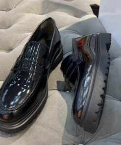Men's black leather Easy loafer