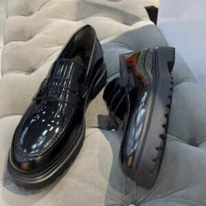 Men's black leather Easy loafer