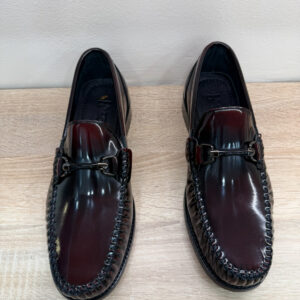 Timeless Oxblood Gloss Stitched Loafers