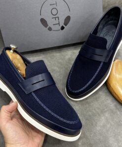 Smart LP Navy Knit Loafers