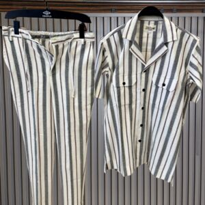 Iconic Stripped Linen Ensemble