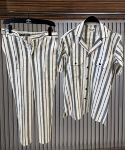 Iconic Stripped Linen Ensemble