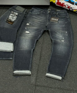 Light Destroyer Fit White Jean- Grey