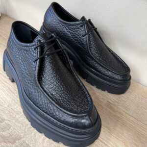 Sanded Textured Brushed Leather Shoes