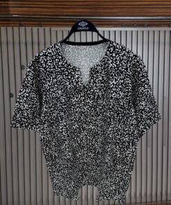 Stylish Oversize V-Button Neck Shirt