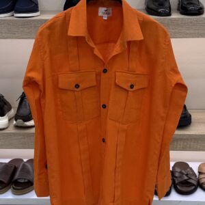 Smart Orange Linen Shirt