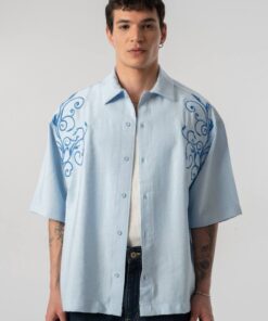 Relaxed Fit Shirt- Sky Blue