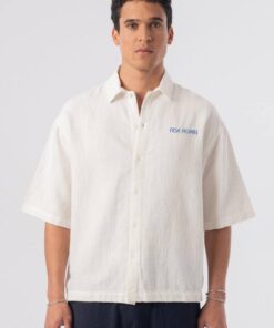 Relaxed Fit Linen Shirt- White