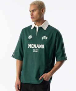 RELAXED FIT TAINTED TEXT POLO