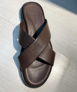 Men’s Cross-Over Leather Slide