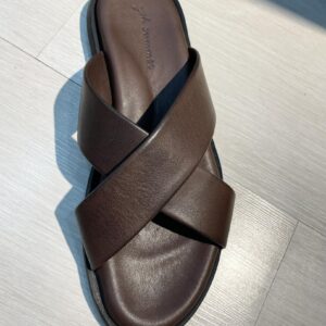 Men’s Cross-Over Leather Slide