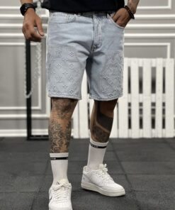 REGULAR FIT DENIM SHORTS- LIGHT BLUE