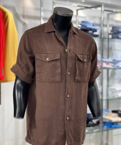 Relaxed Fit Linen Shirt- Double Pockets