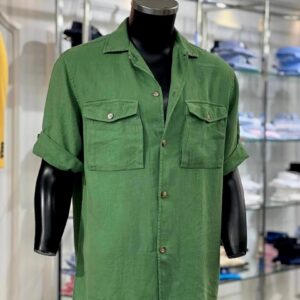 Relaxed Fit Linen Shirt- Double Pockets