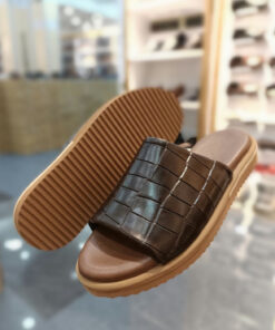 Men's Croco Leather Slide