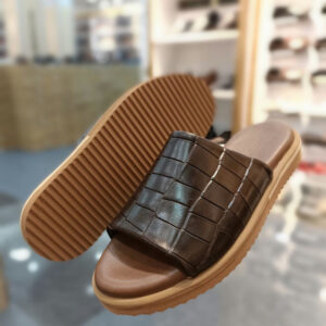 Men's Croco Leather Slide