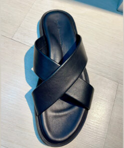 Men's Cross-Over Leather Slide