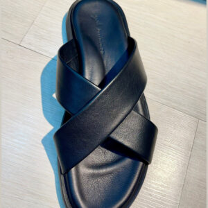 Men's Cross-Over Leather Slide