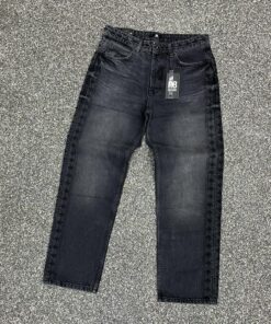 BAGGY FIT JEANS- BROIDERY SIDE DESIGN