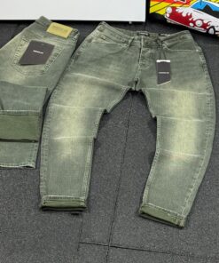 Olive Green Slim Fit Elastane Jean