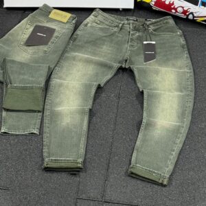 Olive Green Slim Fit Elastane Jean