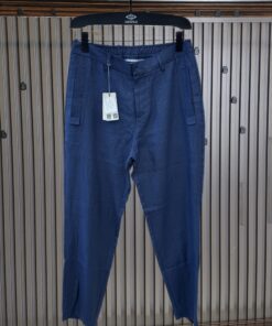 Navy Straight Fit Pants from 100% linen