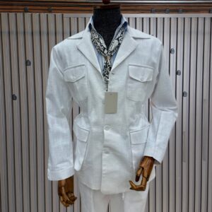 White Linen Safari Jacket Ensembles