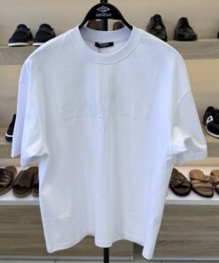 White Embroidery Iconic Logo T-Shirts