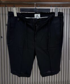 Smart Linen Shorts- Solid Black