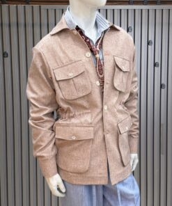 Italian Vintage Linen Safari Jacket- Tainted