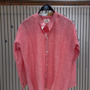 Tainted Collarless Classic Linen Shirt