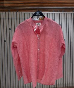 Tainted Collarless Classic Linen Shirt