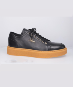 Orange Sole, Black Classy JR Sneaker