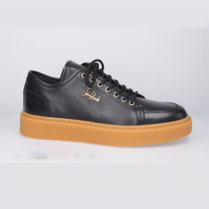 Orange Sole, Black Classy JR Sneaker