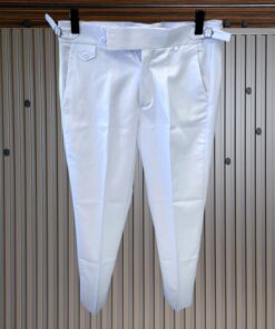 Smart Adjustable Waist Pants- Crispy White