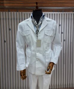White Linen Safari Jacket Ensembles