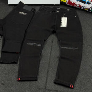 Solid Black Stone Fit Men's Jeans