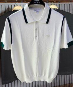 White Short Sleeves Polo Sweatshirts