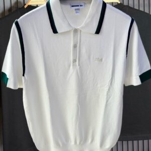 White Short Sleeves Polo Sweatshirts
