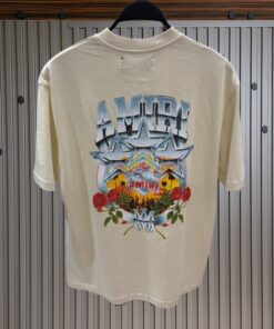 Arm Cream White Embroidery Logo T-Shirts