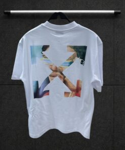 White Embroidery Logo T-Shirts OFF