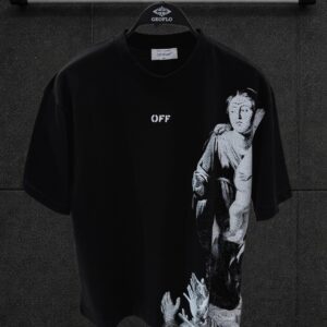 Solid Black Statue Logo T-Shirts. OFF