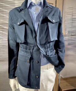 Navy High End Safari Jacket