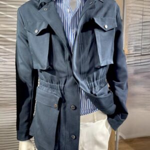 Navy High End Safari Jacket