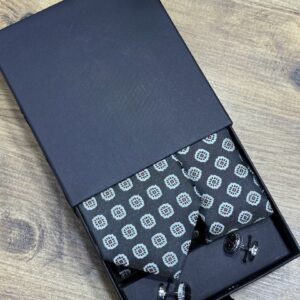 Navy Geometric Vintage Tie | 3 in ONE