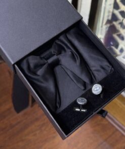 Black Oversized Bow Tie Set Box | 3 in ONE