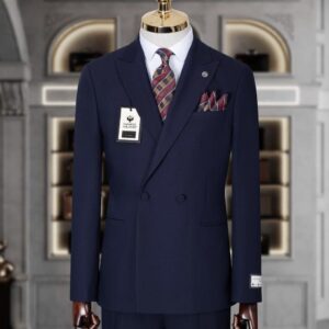 Iconic Navy Double Breasted Suit | Italiano