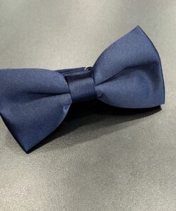 Navy Blue Basic Pre-Tied Bow Tie